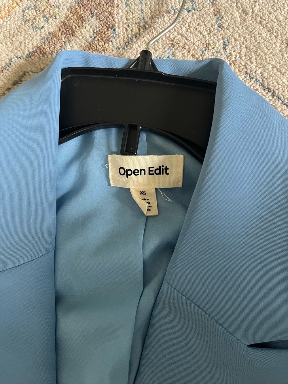 Open Edit Blue Single-Button Blazer - Picture 2 of 5